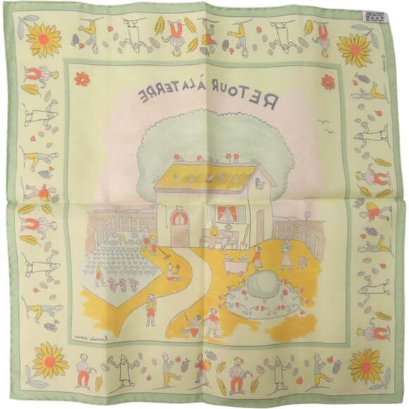 HERMES Authentic Black Silk Scarf - Picture 3 of 4
